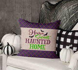 Perfectly Plaid Halloween Throw Pillow Cover