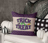 Perfectly Plaid Halloween Throw Pillow Cover