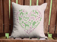 Pet's Heart Throw Pillow Cover