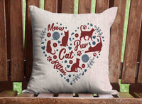 Pet's Heart Throw Pillow Cover