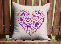 Pet's Heart Throw Pillow Cover