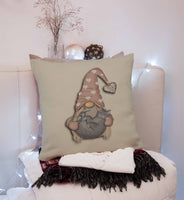 Romantic Gnomes Throw Pillow Cover