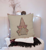 Romantic Gnomes Throw Pillow Cover