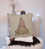 Romantic Gnomes Throw Pillow Cover