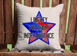 Patriotic Star Throw Pillow Cover