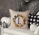 Thanksgiving Wreath Throw Pillow Cover