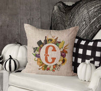 Thanksgiving Wreath Throw Pillow Cover