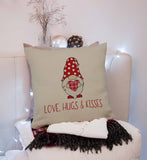 Valentine's Gnomes Throw Pillow Cover