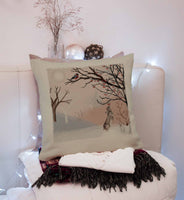 Winter Woodland Throw Pillow Cover