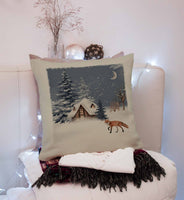 Winter Woodland Throw Pillow Cover