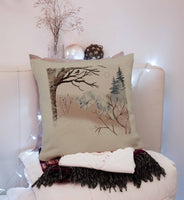 Winter Woodland Throw Pillow Cover