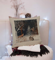 Winter Woodland Throw Pillow Cover