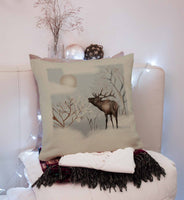 Winter Woodland Throw Pillow Cover