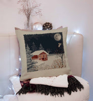 Winter Woodland Throw Pillow Cover