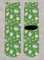 Spring Gardening Fun Crew Socks