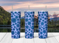 Florals-N-Flutters Skinny Travel Tumbler