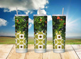 Flower Pots Skinny Travel Tumbler