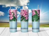 Flower Pots Skinny Travel Tumbler