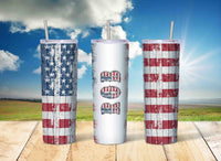 Tattered -N- Torn Skinny Travel Tumbler