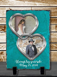 Two of Hearts Medium Portrait Slate Photo Plaque