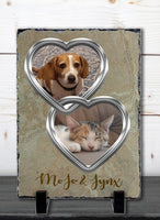 Two of Hearts Medium Portrait Slate Photo Plaque