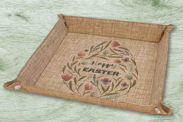 Floral Egg Snap Basket Medium