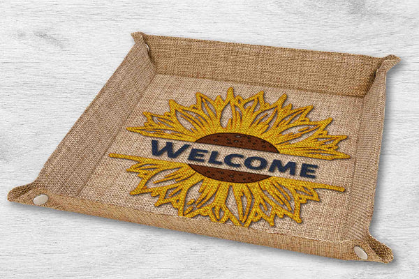 Sunflower Blue Snap Basket Medium