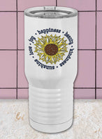 Sunflower Blue Proper Travel Tumbler