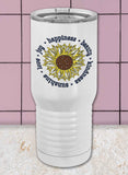 Sunflower Blue Proper Travel Tumbler