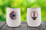 Americana Sunflower Personalized Stemless Wine Tumbler