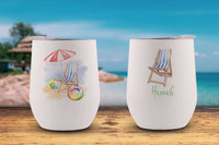 Beach Party Personalized Stemless Wine Tumbler