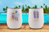 Beach Party Personalized Stemless Wine Tumbler