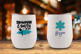 Snow Day Personalized Stemless Wine Tumbler