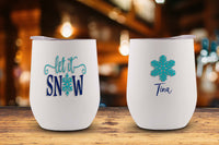 Snow Day Personalized Stemless Wine Tumbler