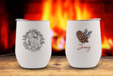 Winter Woodland Personalized Stemless Wine Tumbler