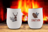 Winter Woodland Personalized Stemless Wine Tumbler