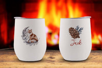 Winter Woodland Personalized Stemless Wine Tumbler