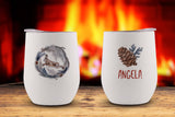 Winter Woodland Personalized Stemless Wine Tumbler