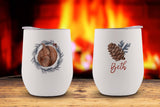 Winter Woodland Personalized Stemless Wine Tumbler