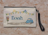 Crazy Cars Linen Zipper Bag