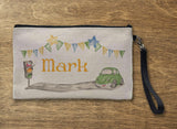 Crazy Cars Linen Zipper Bag