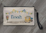 Crazy Cars Linen Zipper Bag