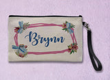 Dragonfly Floral Linen Zipper Bag