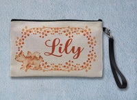 Mommy and Baby Animals Linen Zipper Bag