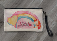 Unicorns Linen Zipper Bag