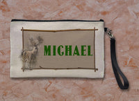 Wildlife Linen Zipper Bag