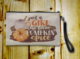 Fall Fun Linen Zipper Bag