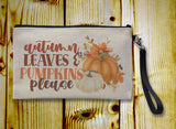 Fall Fun Linen Zipper Bag